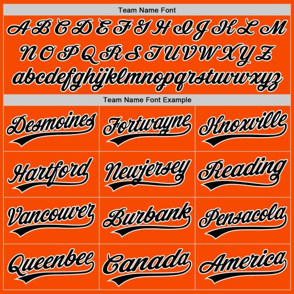 Custom Orange Black-White Authentic Baseball Jersey
