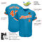 Custom Panther Blue Orange-White Authentic Baseball Jersey