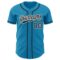 Custom Panther Blue Black-White Authentic Baseball Jersey