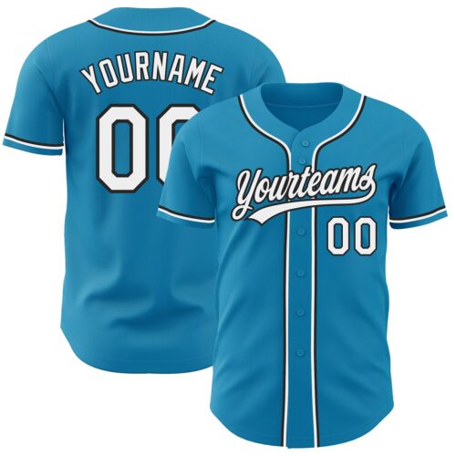 PantherBlue0040_4deba302-09a1-4f3e-8bd5-20c3ea289b29 Custom Panther Blue White-Black Authentic Baseball Jersey