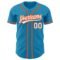 Custom Panther Blue White-Orange Authentic Baseball Jersey
