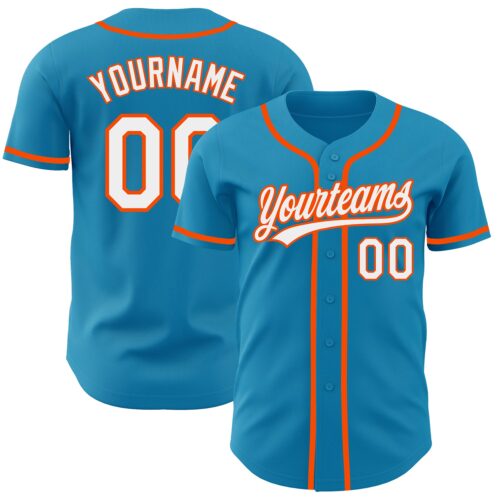 PantherBlue0041_9a6b90fc-0c9d-4615-9b7e-890625569e03 Custom Panther Blue White-Orange Authentic Baseball Jersey