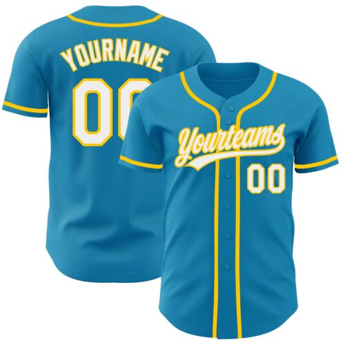 PantherBlue0043_e048b020-a4bc-46d3-a21f-bd4cb96b10bd Custom Panther Blue White-Yellow Authentic Baseball Jersey