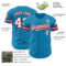 Custom Panther Blue White-Red Authentic Baseball Jersey