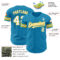 Custom Panther Blue White-Yellow Authentic Baseball Jersey