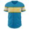 Custom Panther Blue White-Yellow Authentic Baseball Jersey