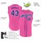 Custom Pink Royal-White Authentic Sleeveless Baseball Jersey