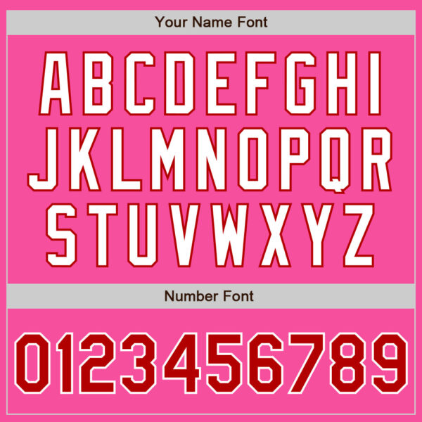 Custom Pink Red-White Authentic Baseball Jersey
