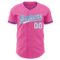 Custom Pink White-Royal Authentic Baseball Jersey