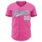 Custom Pink White-Navy Authentic Baseball Jersey
