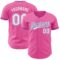 Custom Pink White-Purple Authentic Baseball Jersey