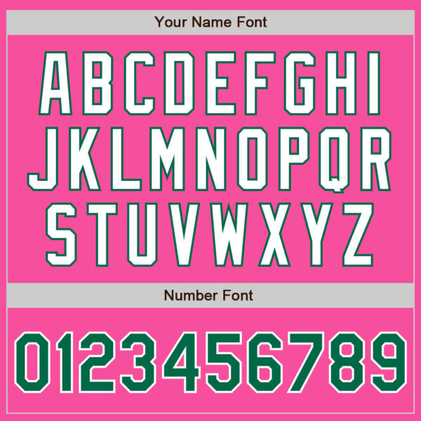 Custom Pink Kelly Green-White Authentic Baseball Jersey