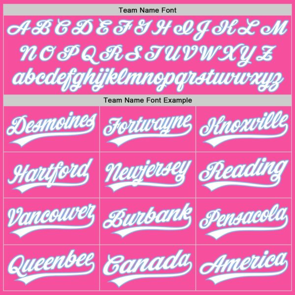 Custom Pink White-Light Blue Authentic Baseball Jersey