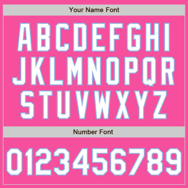 Custom Pink White-Light Blue Authentic Baseball Jersey