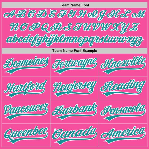 Custom Pink Teal-White Authentic Baseball Jersey