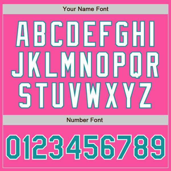 Custom Pink Teal-White Authentic Baseball Jersey