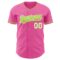 Custom Pink Neon Green Black-White Authentic Baseball Jersey