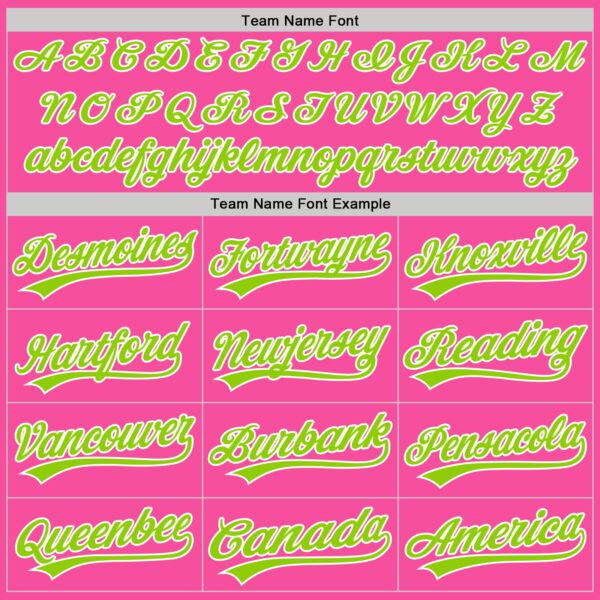 Custom Pink Neon Green Black-White Authentic Baseball Jersey