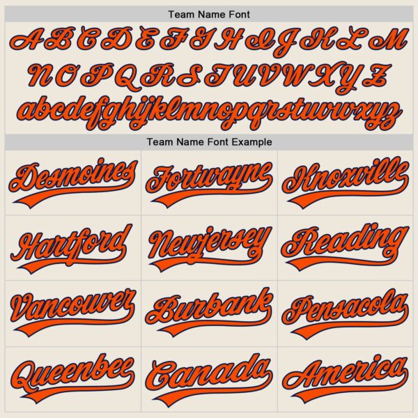 Custom Cream Navy Pinstripe Orange-Navy Authentic Baseball Jersey