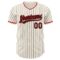 Custom Cream Black Pinstripe Black-Red Authentic Baseball Jersey