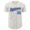 Custom Cream Royal Pinstripe Royal Authentic Baseball Jersey