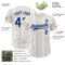 Custom Cream Royal Pinstripe Royal Authentic Baseball Jersey