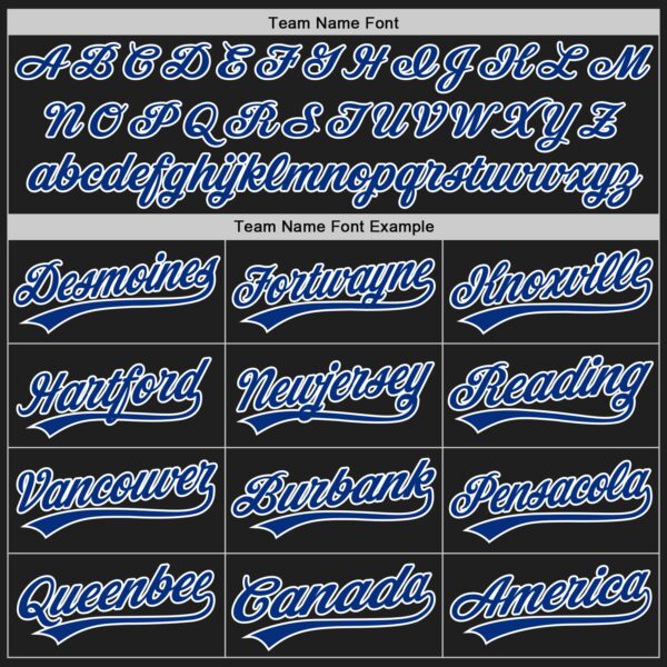 Custom Black Royal Pinstripe Royal Red-White Authentic Baseball Jersey