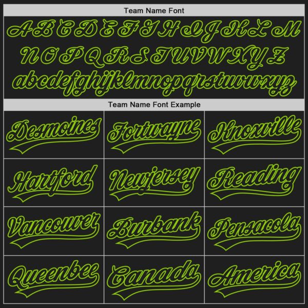 Custom Black Neon Green Pinstripe Neon Green Authentic Baseball Jersey