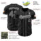 Custom Black White Pinstripe Steel Gray-White Authentic Baseball Jersey