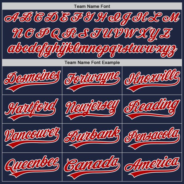 Custom Navy White Pinstripe Red-White Authentic Baseball Jersey