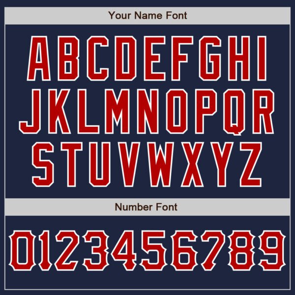 Custom Navy White Pinstripe Red-White Authentic Baseball Jersey