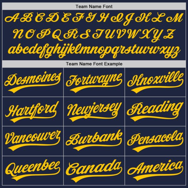 Custom Navy Yellow Pinstripe Yellow Authentic Baseball Jersey