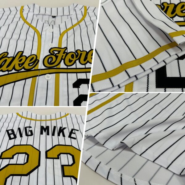 Custom Royal White Pinstripe Neon Yellow-Pink Authentic Baseball Jersey
