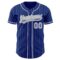 Custom Royal White Pinstripe Gray-White Authentic Baseball Jersey
