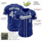 Custom Royal White Pinstripe Gray-White Authentic Baseball Jersey