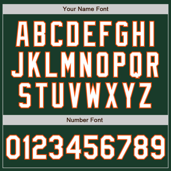 Custom Green White Pinstripe White-Orange Authentic Baseball Jersey