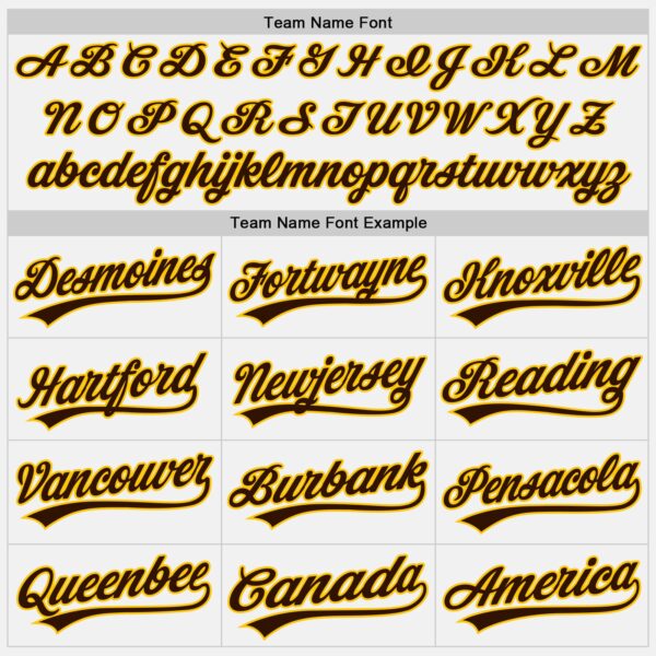 Custom White Brown Pinstripe Brown-Yellow Authentic Baseball Jersey