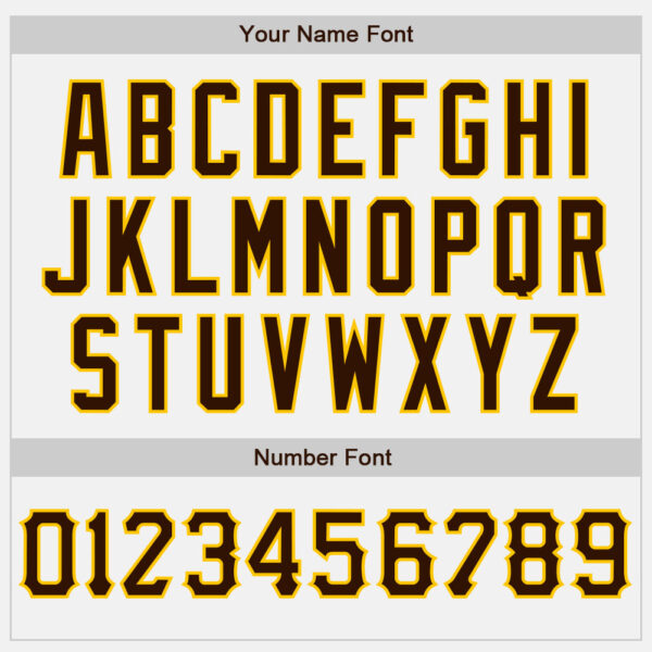Custom White Brown Pinstripe Brown-Yellow Authentic Baseball Jersey