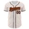 Custom White Orange Pinstripe Black-Orange Authentic Baseball Jersey
