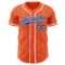 Custom Orange White Pinstripe Royal-White Authentic Baseball Jersey
