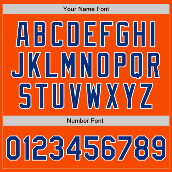 Custom Orange White Pinstripe Royal-White Authentic Baseball Jersey