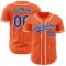 Custom Orange White Pinstripe Royal-White Authentic Baseball Jersey