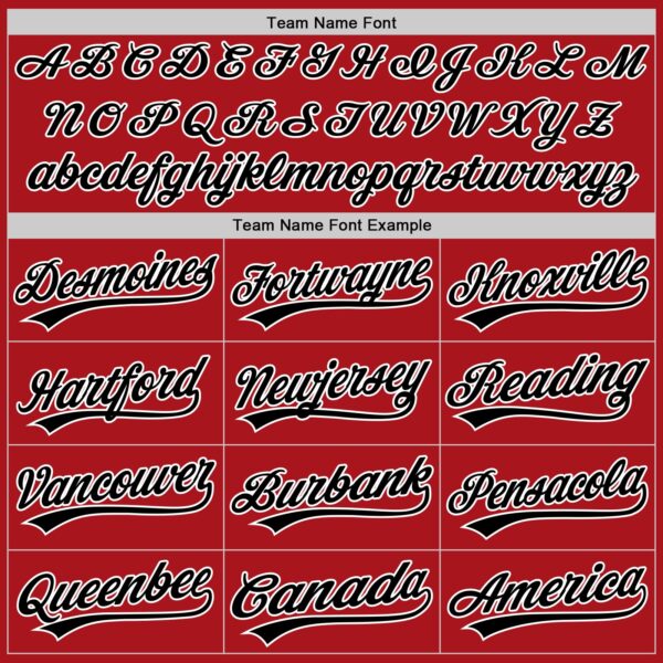 Custom Red Black Pinstripe Black-White Authentic Baseball Jersey