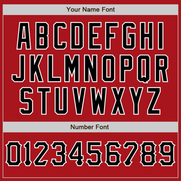 Custom Red Black Pinstripe Black-White Authentic Baseball Jersey