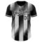 Custom Black-White Gradient Classic Vertical Stripe Authentic Baseball Jersey