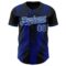 Custom Black Royal-White Gradient Classic Vertical Stripe Authentic Baseball Jersey