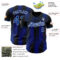 Custom Black Royal-White Gradient Classic Vertical Stripe Authentic Baseball Jersey