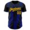 Custom Black Gold-Royal Gradient Classic Vertical Stripe Authentic Baseball Jersey