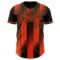 Custom Black-Orange Gradient Classic Vertical Stripe Authentic Baseball Jersey