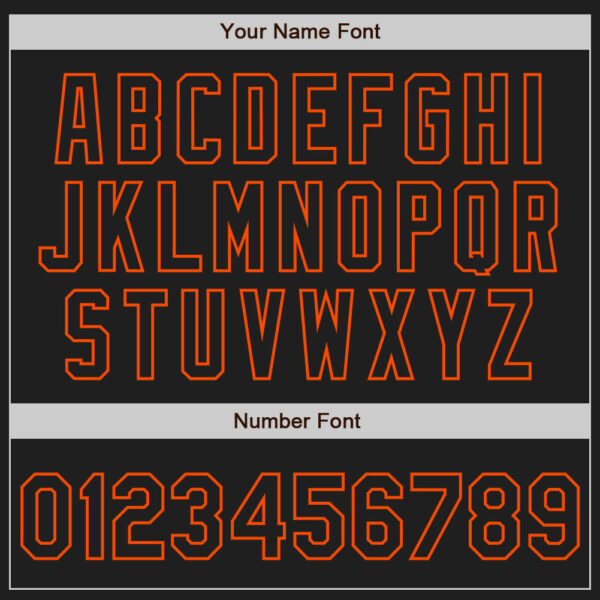 Custom Black-Orange Gradient Classic Vertical Stripe Authentic Baseball Jersey